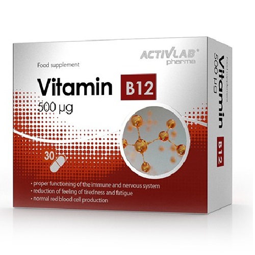 Activlab Vitamin B12 500ug, 30 Capsules